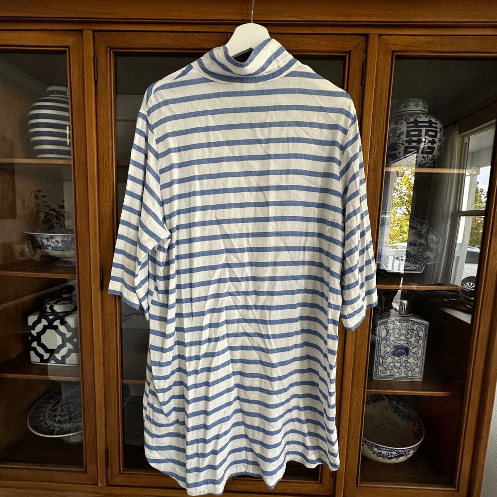 H&M Blue and White Striped Mini Dress - Picture 4 of 4